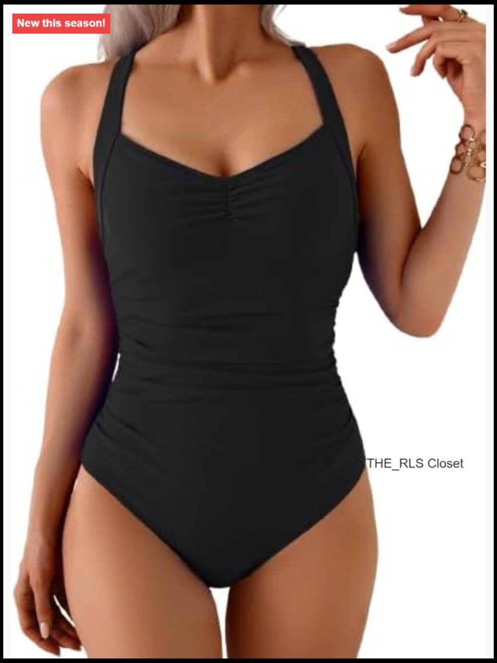 One Piece Swimsuit Tummy Control Push Up Ruched Criss Cross Swimwear